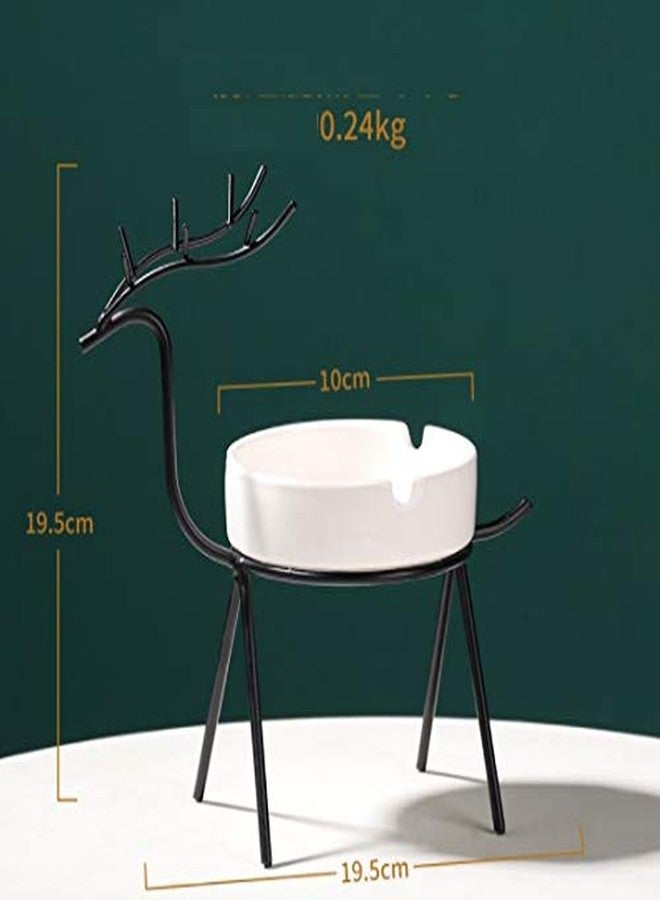 جيك مونكي منفضة سجائر على شكل غزال مصنوعة من السيراميك والأسلاك المعدنية من جيكمونكي، أثاث منزلي بسيط وعصري، ديكور منزلي للمكاتب والمنازل (منفضة سجائر على شكل غزال مصنوعة من الأسلاك المعدنية السوداء) - Image 5